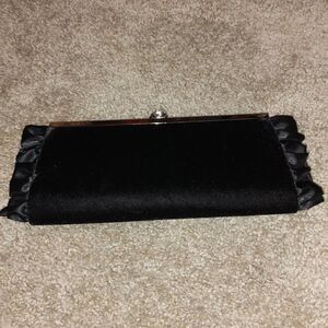 Black clutch purse handbag cocktail party bag